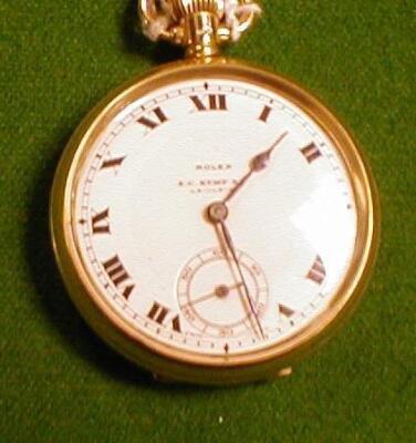 An 18ct gold open faced pocket watch