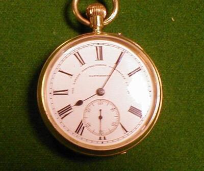 An 18ct gold cased open face pocket watch