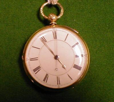 A Victorian 18ct gold open face pocket watch