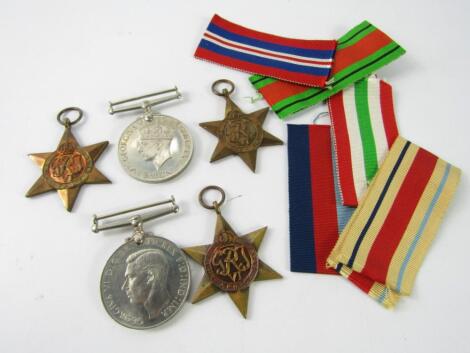 A group of WWII medals