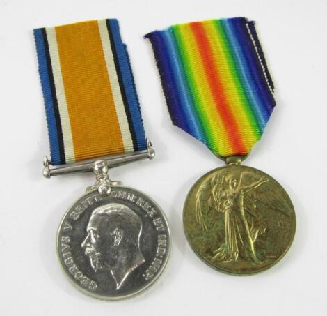 A WWI British War and Victory Medal to Gunner Walter White