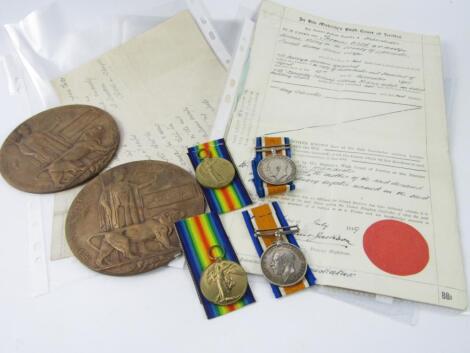 Great War medal pairs and widow's pennies