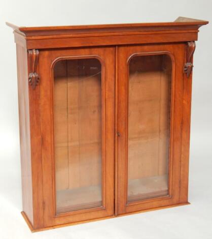 A Victorian walnut bookcase cabinet top section