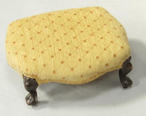 A Victorian hardwood foot stool