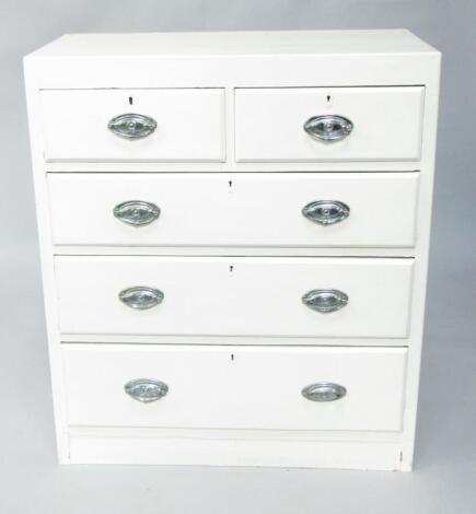 A white painted chest of drawers