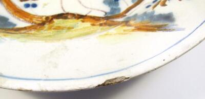 A tin glazed pottery dish - 4