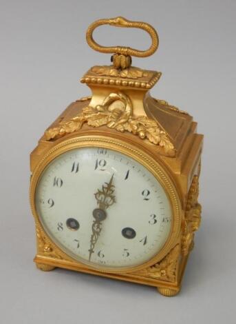 A late 19thC French ormolu Pendule D'Officier