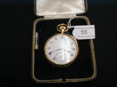 An 18ct gold open face pocket watch