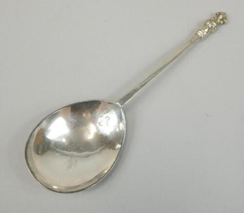 A mid 17thC silver Apostle spoon