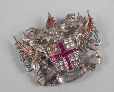 A coat of arms brooch for the City of London