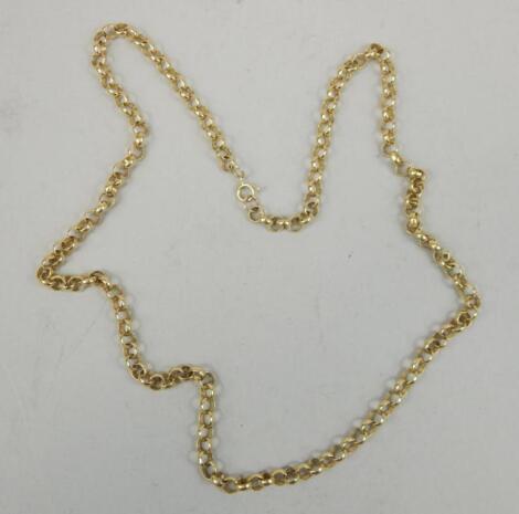 A 9ct gold belcher link neck chain