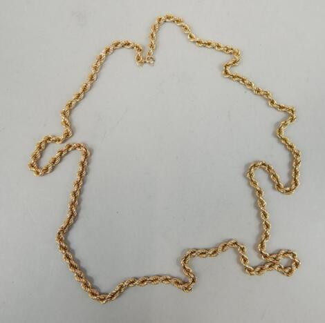 A 9ct gold rope twist neckchain