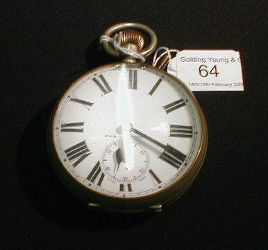 A semi Goliath bulls eye pocket watch £30-40