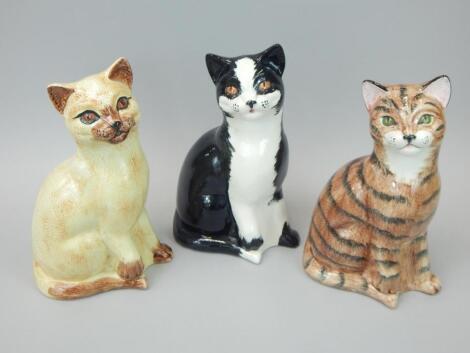 Three Price Kensington pottery cats