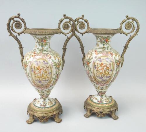 A pair of modern porcelain vases