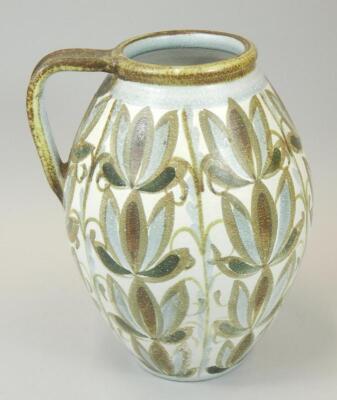 A large Denby Glyn College studio jug