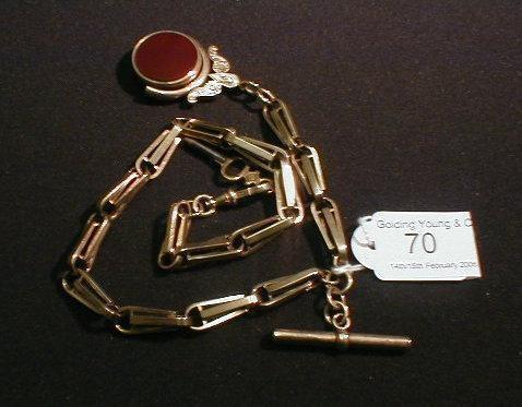 A heavy open link watch chain