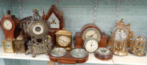 A collection of mantel clocks