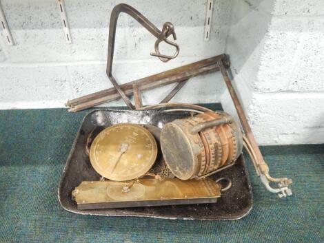 A collection of weighing implements