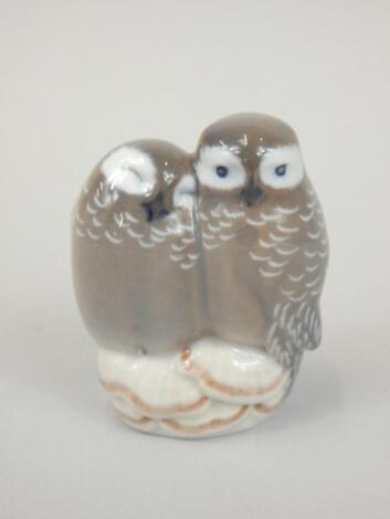 A Royal Copenhagen figure of owls