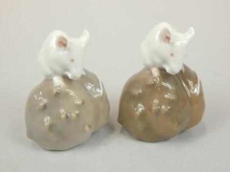 Two Royal Copenhagen figures of a mouse