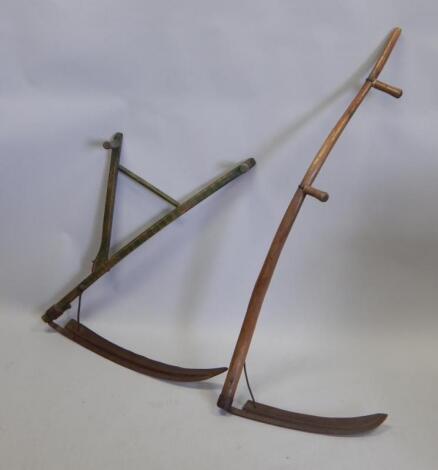 Two early 20thC farming scythes