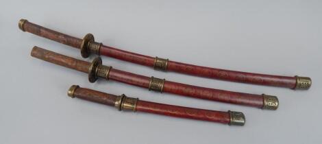 A graduated set of replica Nihonto