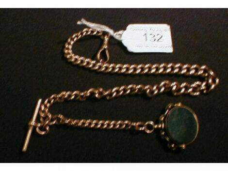 A Victorian 9ct gold graduated watch chain