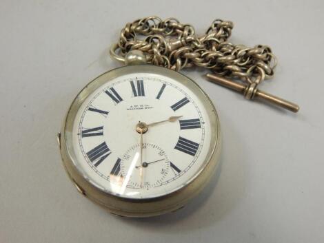 A 20thC gentleman's Waltham open faced pocket watch