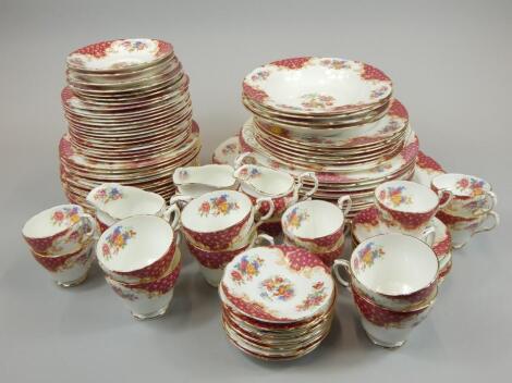 A large quantity of Paragon Rockingham pattern tea and dinner ware