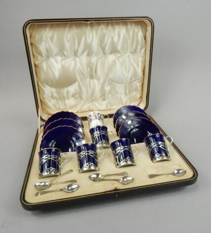 An early 20thC Aynsley cased coffee service