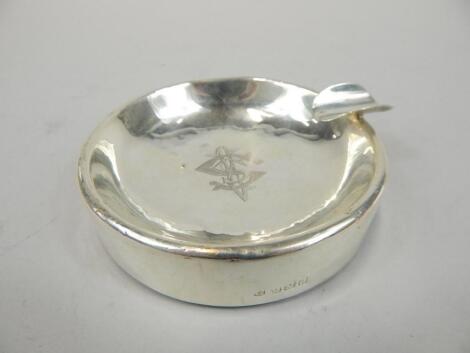 A George V silver ashtray