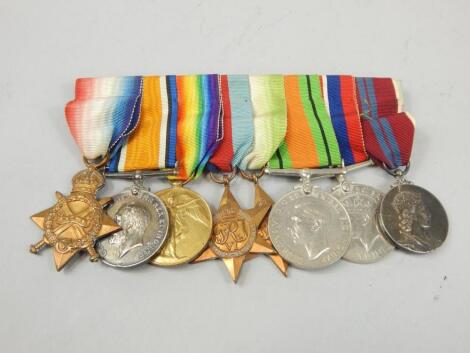 A WWI and WWIII medal group