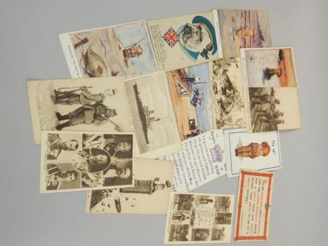 Various early 20thC war and other related postcards