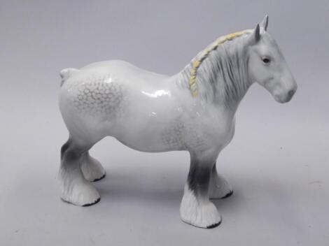 A Beswick figure of a standing shire horse