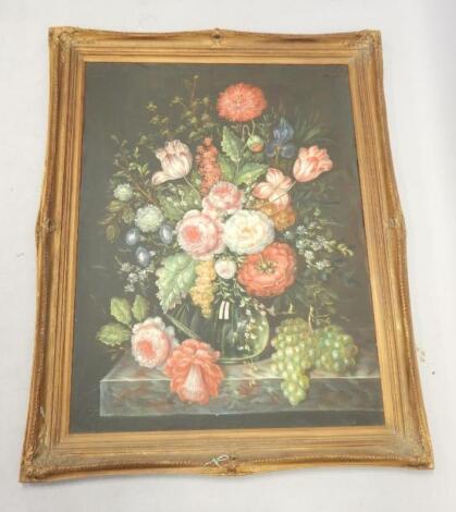 20thC Continental School. Still life with vase of flowers