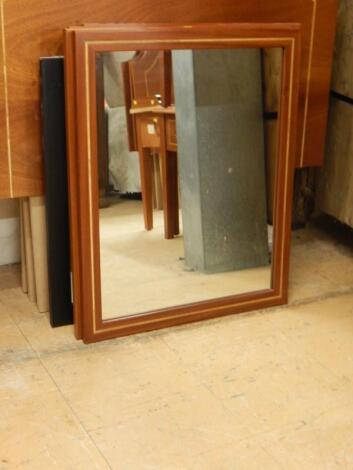 *A set of four modern mahogany Edwardian style rectangular wall mirrors