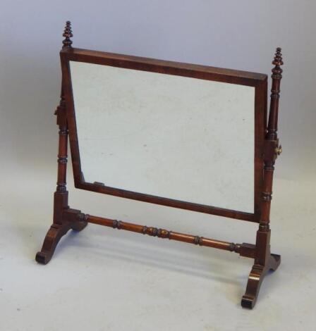 A 19thC mahogany dressing table mirror