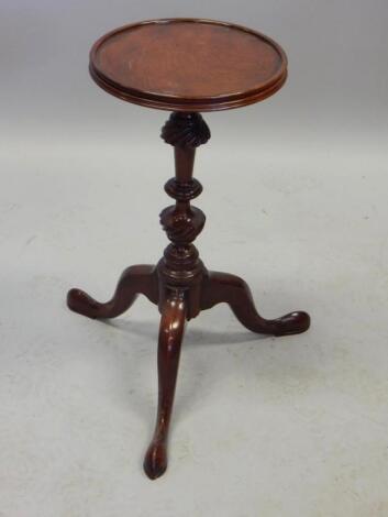 A mahogany wine table or kettle stand in George III style