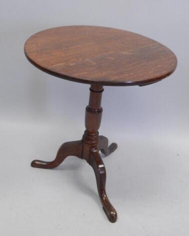 A 19thC oak occasional table