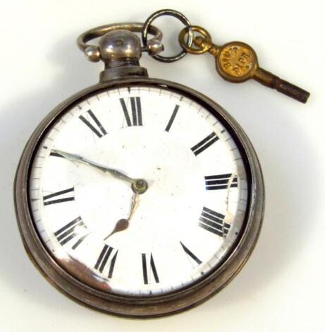 A 19thC gentleman's silver open face pocket watch