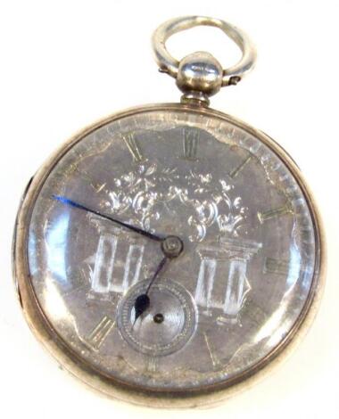 A 19thC gentleman's open face pocket watch