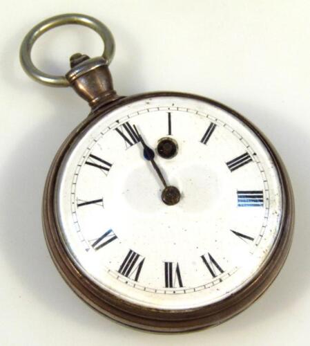 A 19thC silver cased gentleman's open face pocket watch