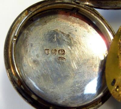 A 19thC silver cased gentleman's open face pocket watch - 4