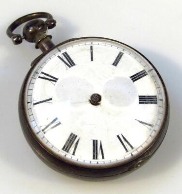 A 19thC gentleman's silver cased open faced pocket watch