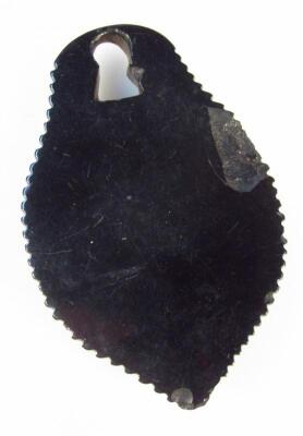 A 19thC jet finish pendant - 2