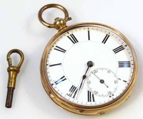 A Patent Lever gentleman's open faced pocket watch