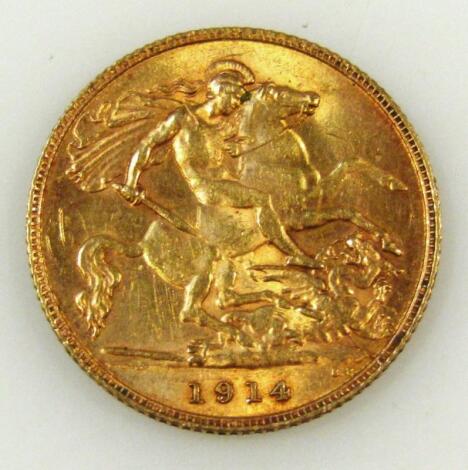 A George V gold half sovereign