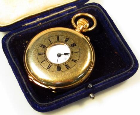 A gentleman's half hunter pocket watch