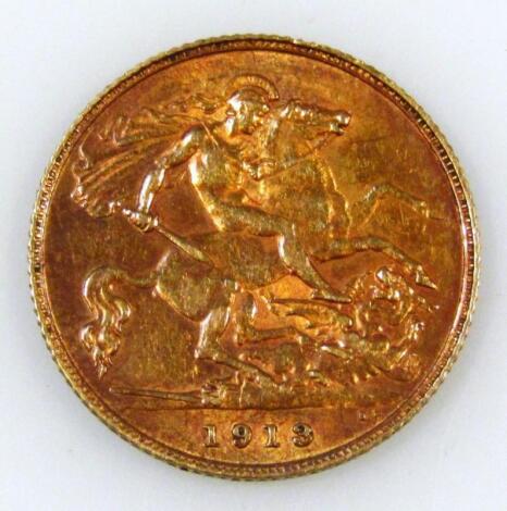 A George V gold half sovereign